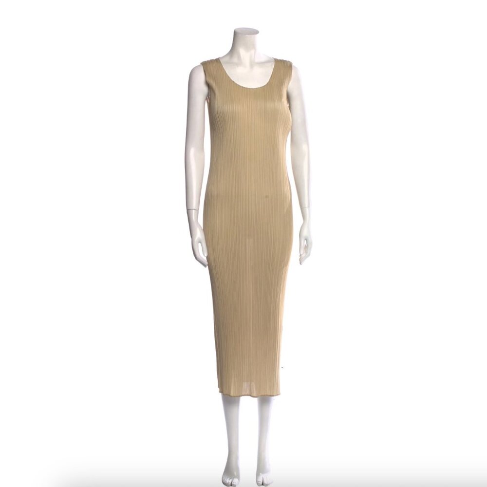 Pleats Please Tan Dress Size 2